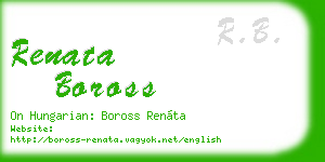 renata boross business card