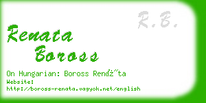 renata boross business card